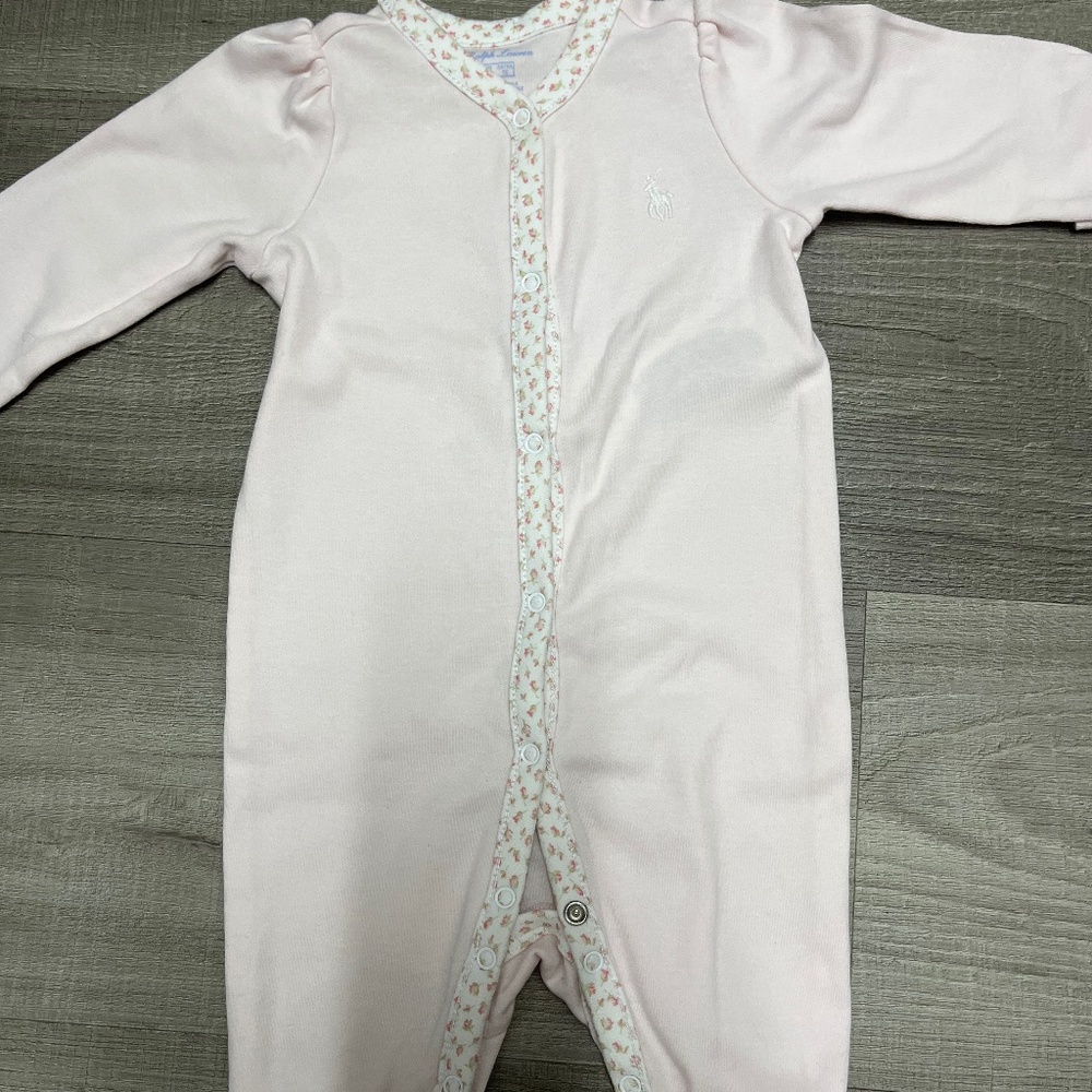 Ralph Lauren Babygrow and blanket set